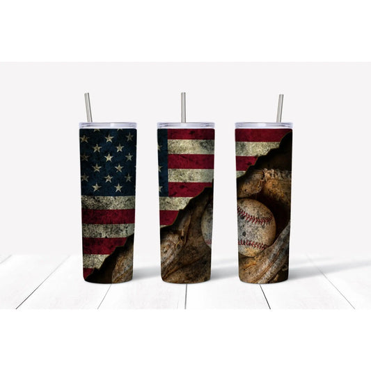 Baseball Skinny 20 oz tumbler