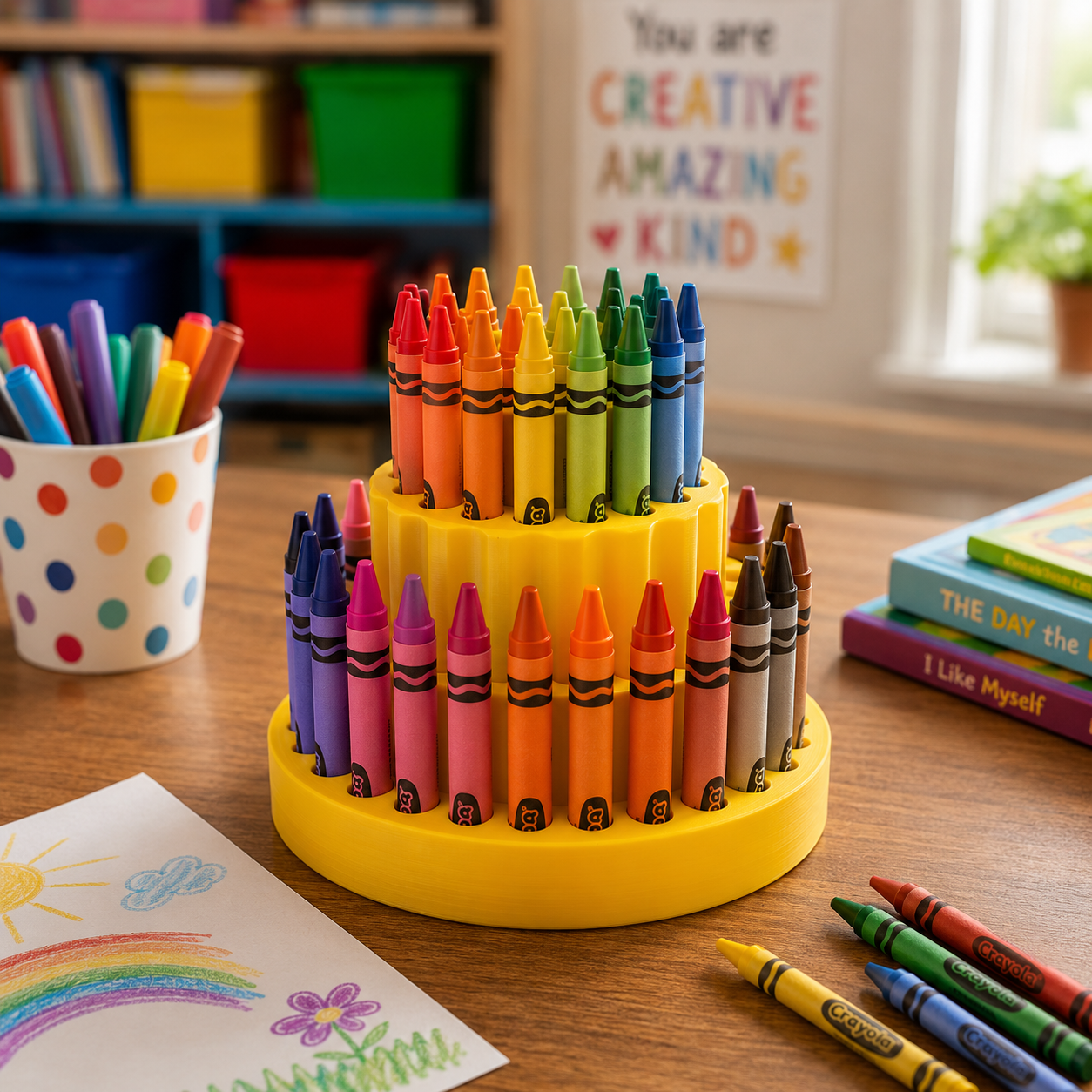 Crayon Tower™ – 48 Crayon Organizer & Display