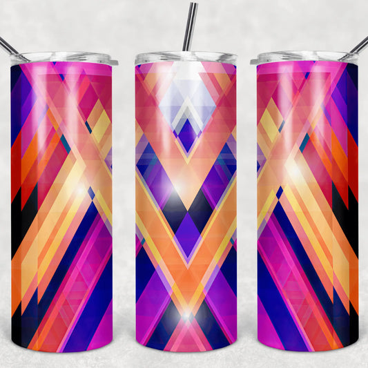 Abstract Pink and Gold Skinny 20 oz tumbler