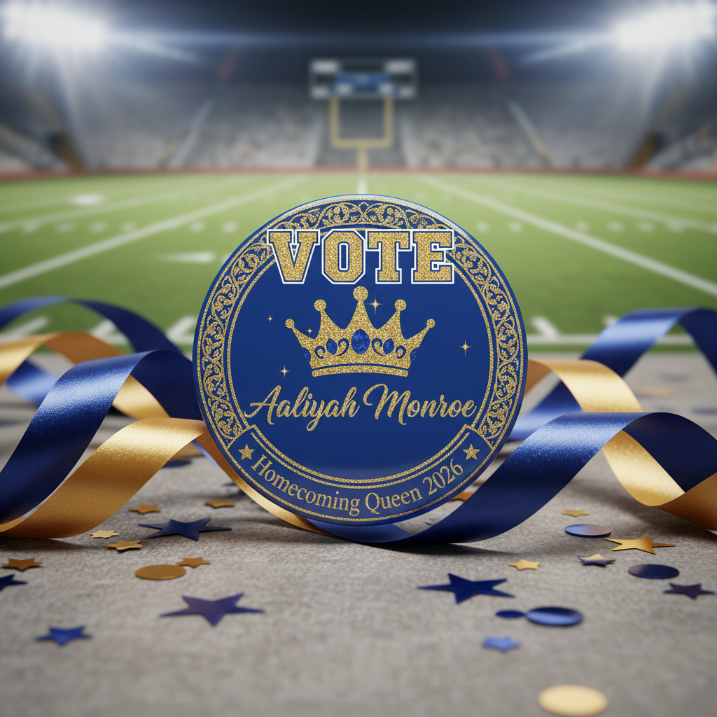Homecoming Vote Button Mockup