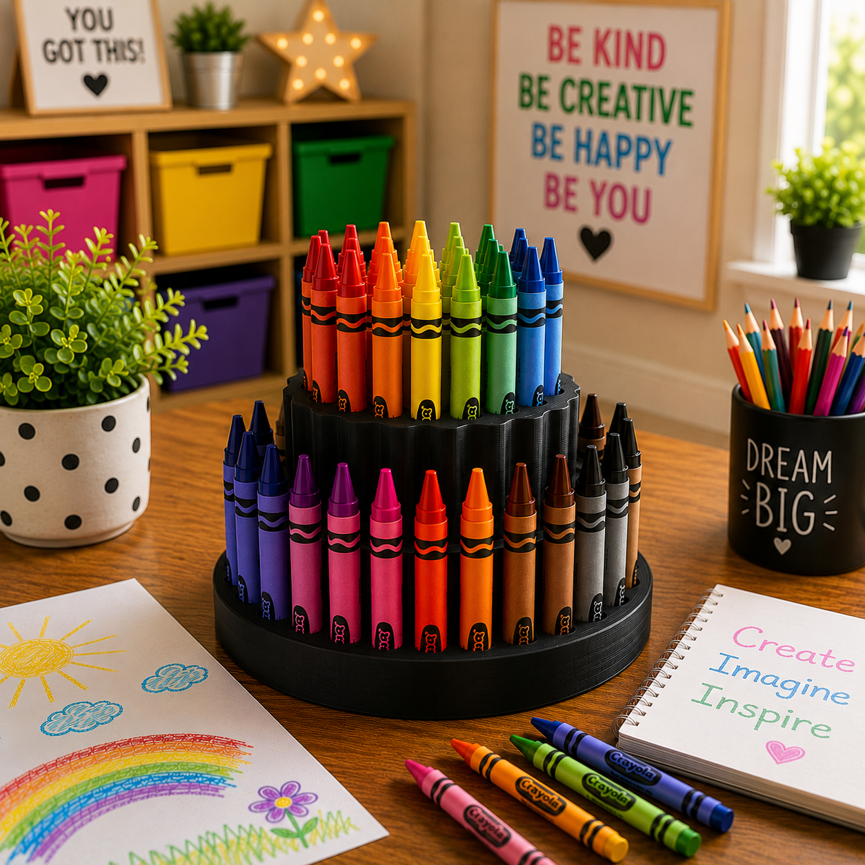 Crayon Tower™ – 48 Crayon Organizer & Display
