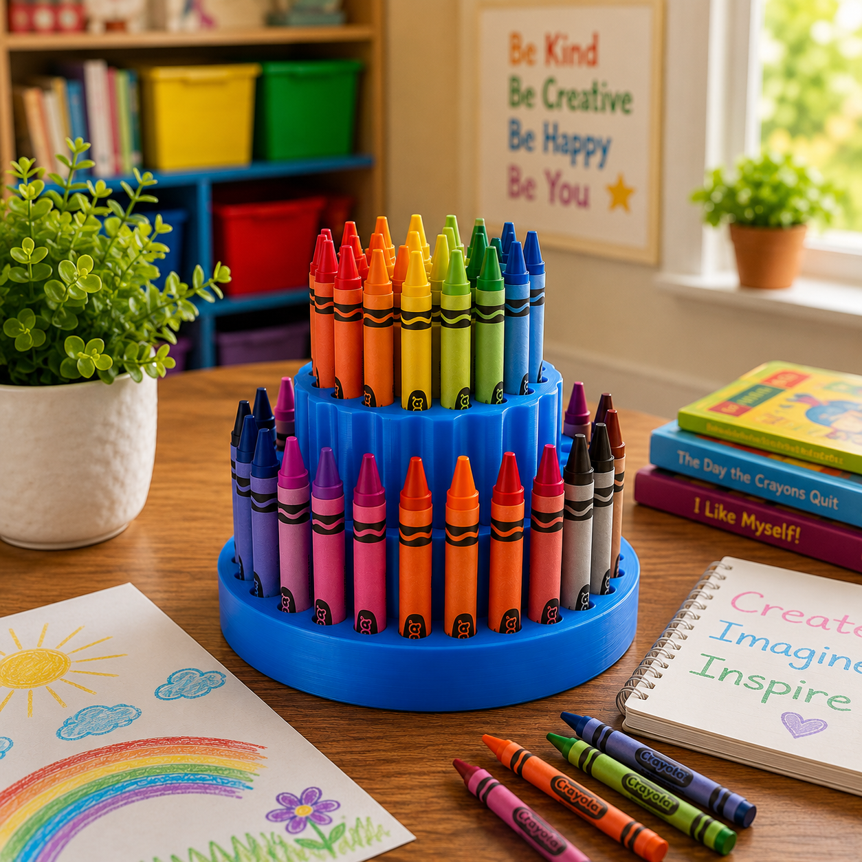 Crayon Tower™ – 48 Crayon Organizer & Display