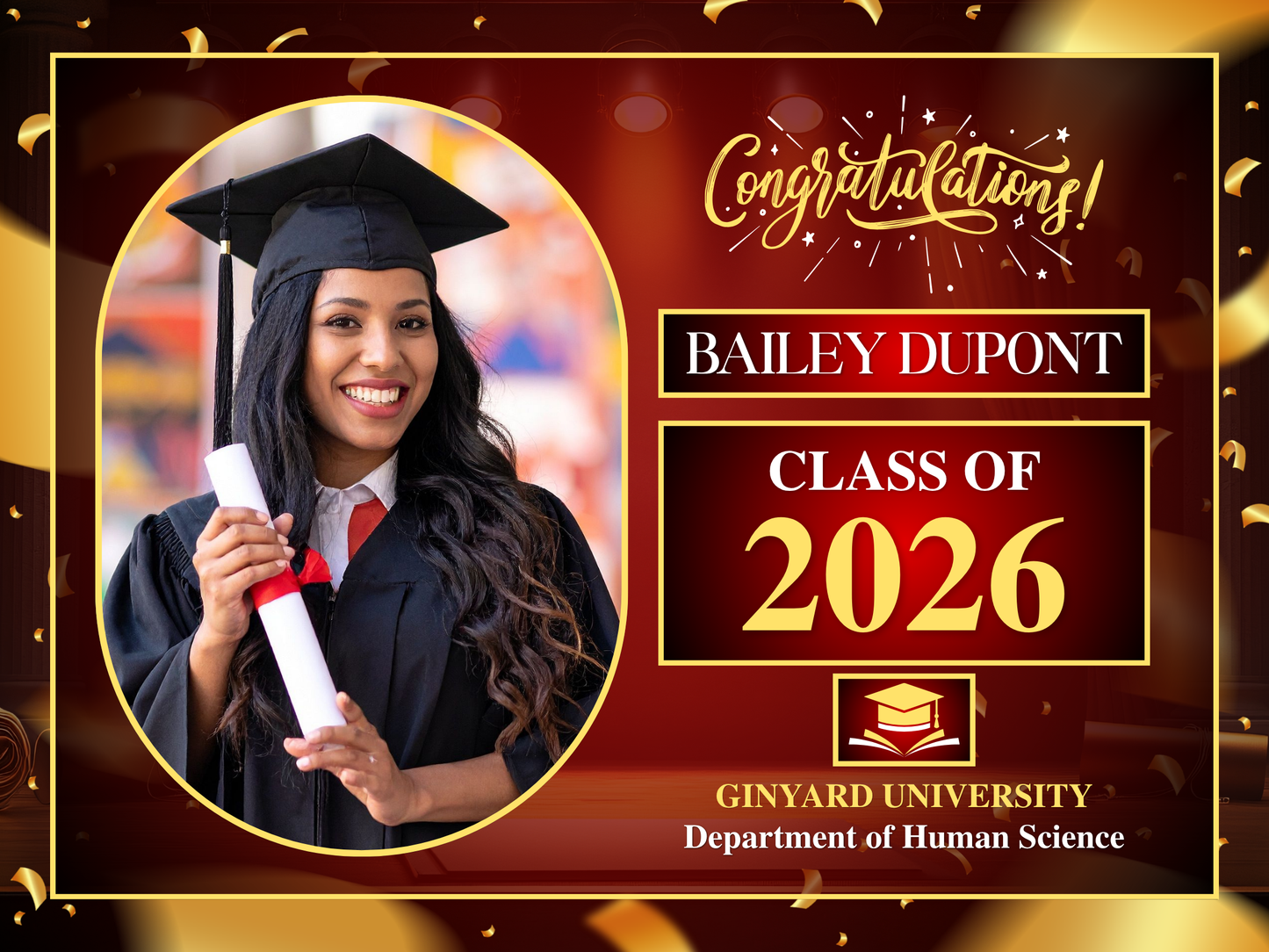 Custom Grad Yard Sign