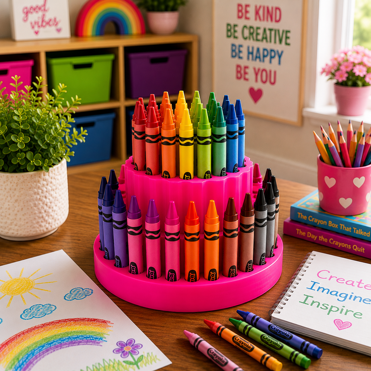 Crayon Tower™ – 48 Crayon Organizer & Display