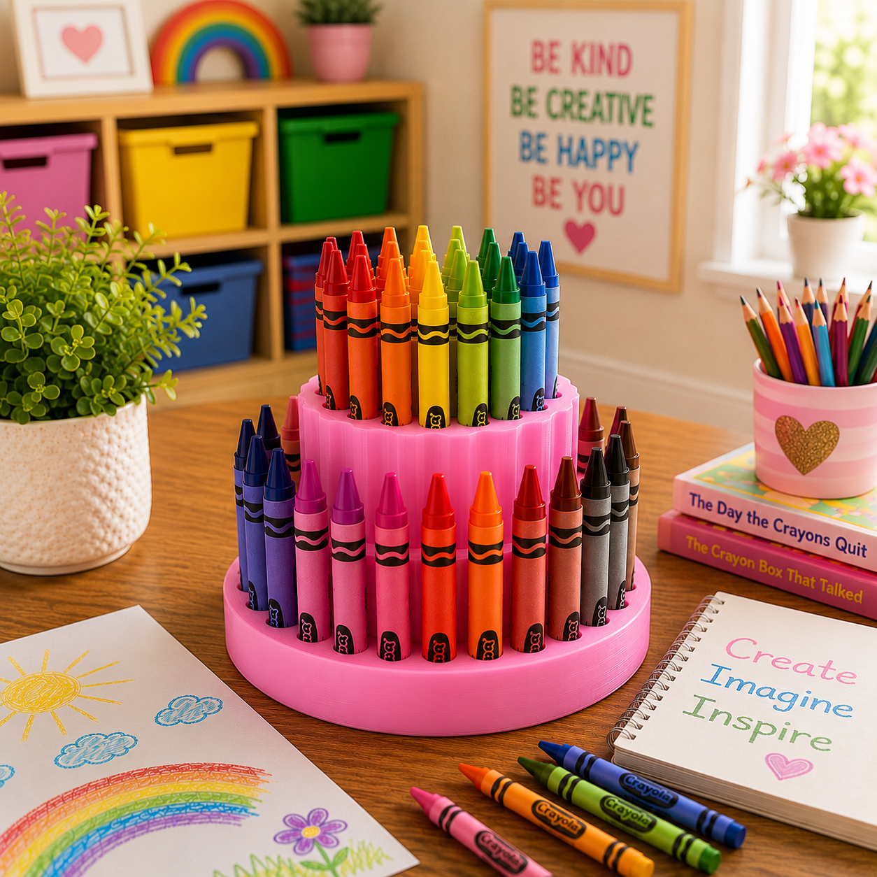 Crayon Tower™ – 48 Crayon Organizer & Display
