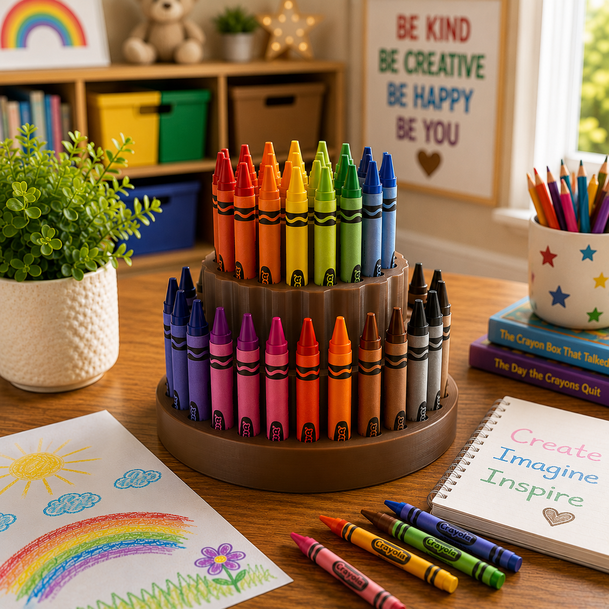 Crayon Tower™ – 48 Crayon Organizer & Display