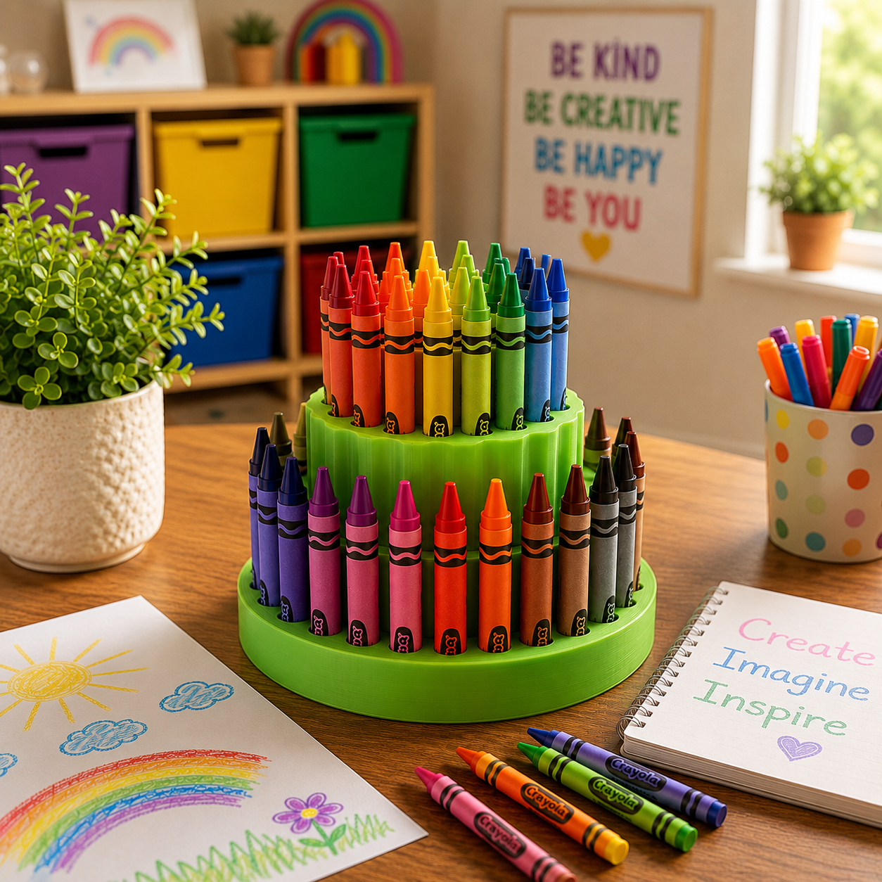 Crayon Tower™ – 48 Crayon Organizer & Display