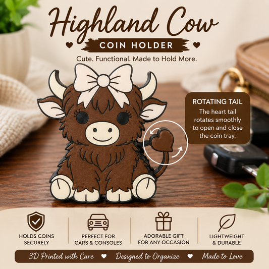 Highland Cow Coin Holder
