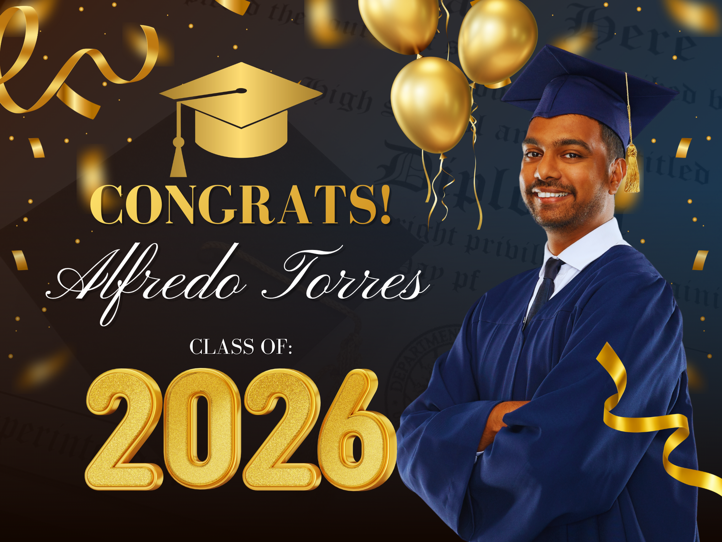 Custom Grad Yard Sign