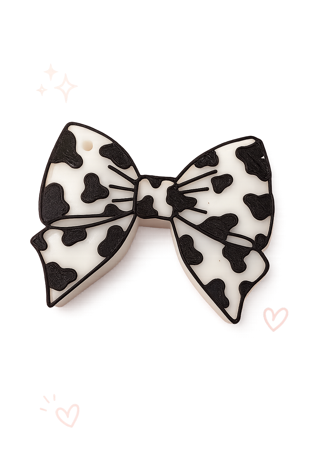 Cow Print Bow Nail Saver™ Can Opener | 3D Printed Can Tab Opener