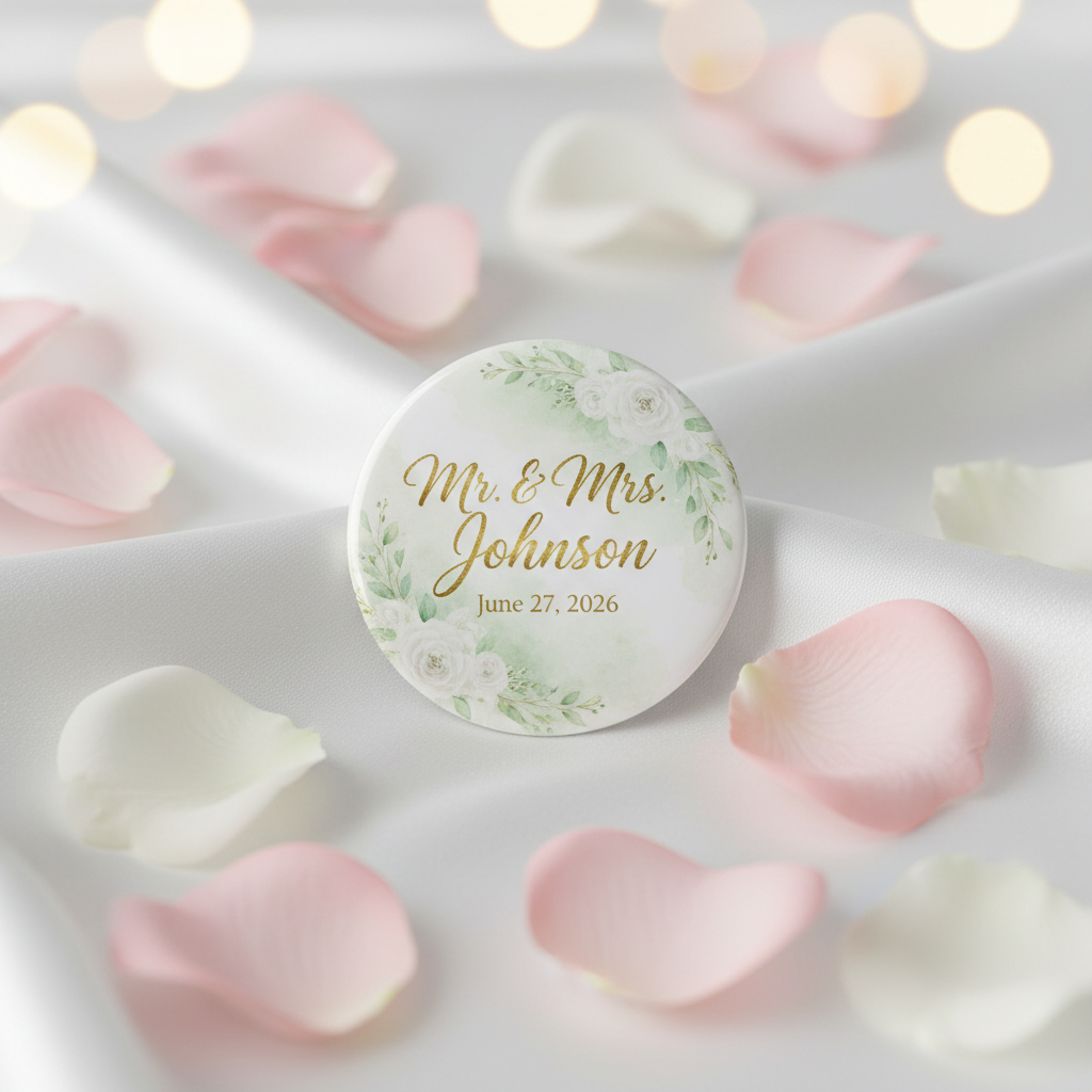 Wedding Party Button Mockup